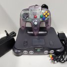 Charcoal Grey Nintendo 64 Console N64 System With Controller and Cables.