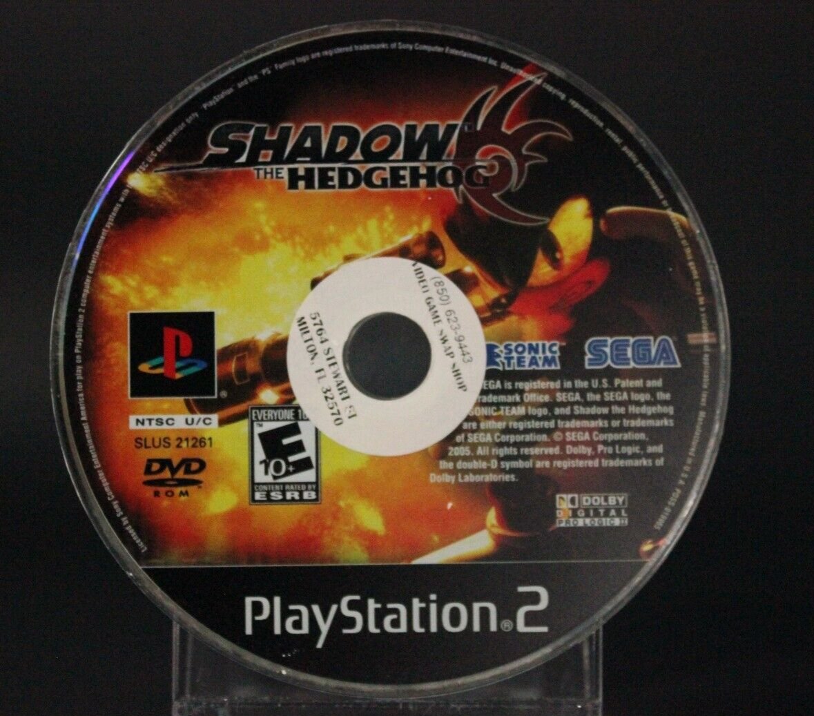 Shadow the Hedgehog PS2 Sony PlayStation 2 Disc Only