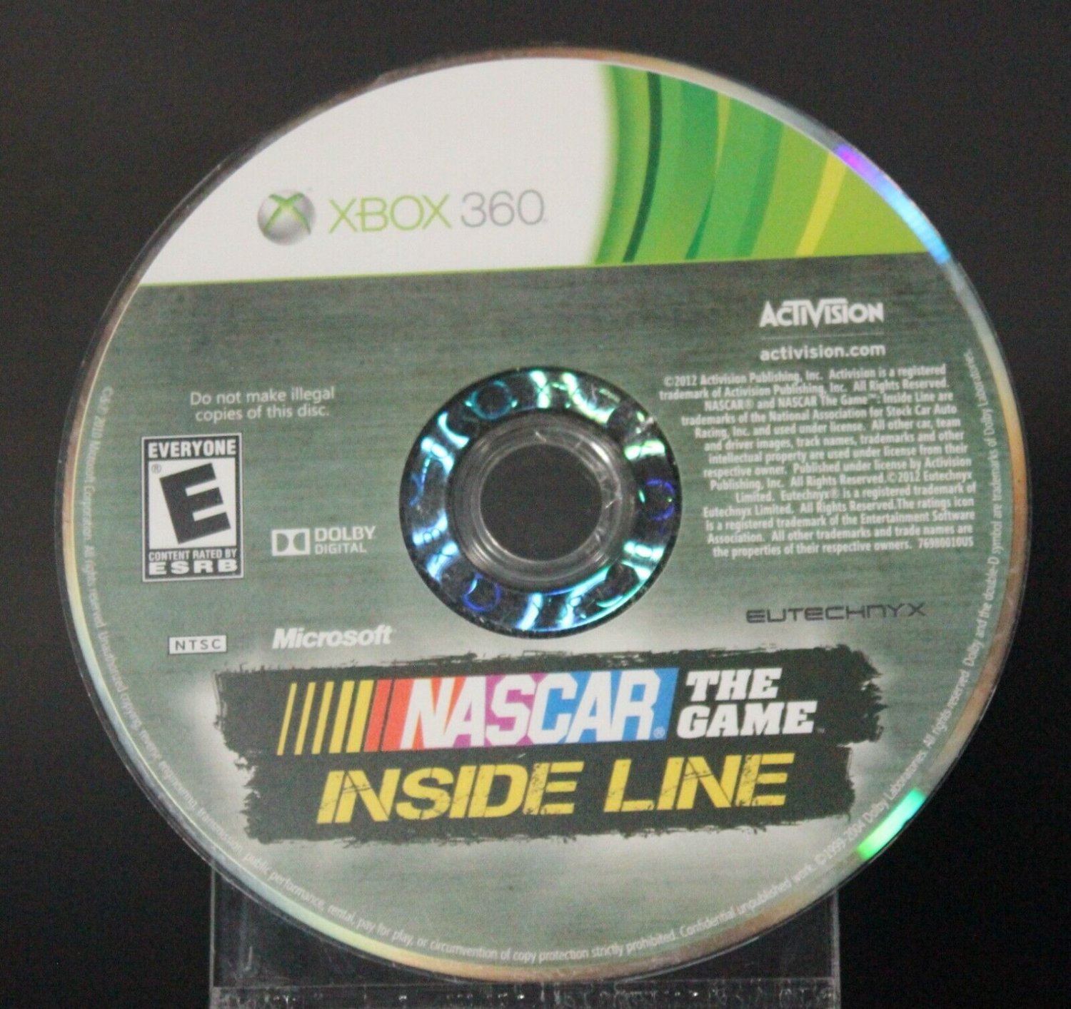 NASCAR The Game: Inside Line (Xbox 360, 2012) **Disc Only**