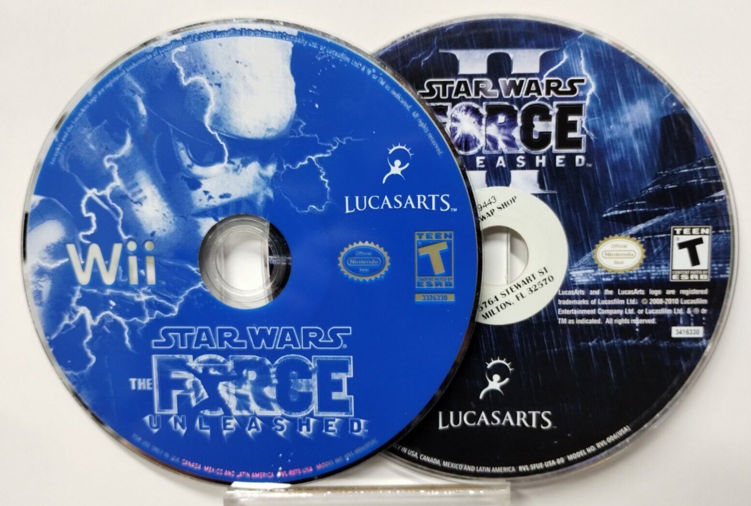 Star Wars: The Force Unleashed and Force Unleasher II - Disc Only Nintendo Wii