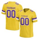 Custom Yellow Football Jersey Athletic Shirt For Adult Youth