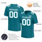 Custom Teal Football Jersey Player Fans Team Uniforms For Adult Youth