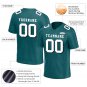 Custom Teal Football Jersey Player Fans Team Uniforms For Adult Youth