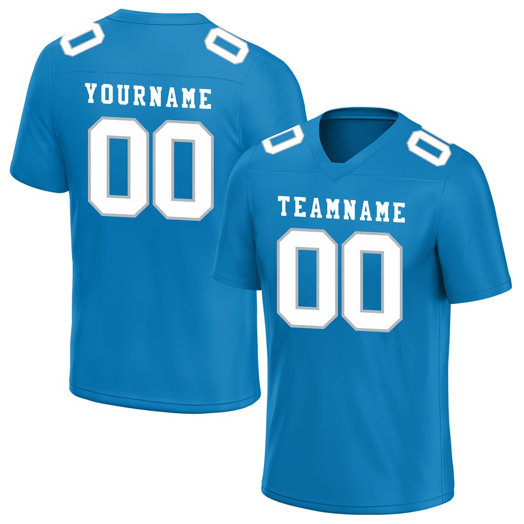 Custom Sky Blue Football Jersey Player Fans Team Uniforms