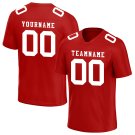 Custom Ruby Red Football Jersey Player Fans Team Uniforms For Adult Youth