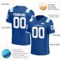 Custom Royal Football Jersey Athletic Shirt For Unisex Adult and Youth
