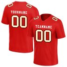 Custom Red Football Jersey Player Fans Team Uniforms For Adult Youth