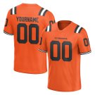 Custom Unisex Orange Football Jersey Player Fans Team Uniforms For Adult and Youth