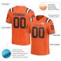 Custom Unisex Orange Football Jersey Player Fans Team Uniforms For Adult and Youth