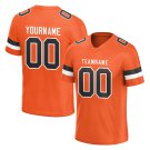 Custom Adult and Youth Orange Football Jersey Athletic Shirt For