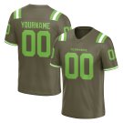 Custom Olive Unisex Adult and Youth Football Jersey Athletic Shirt