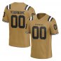 Custom Old Gold Football Jersey Athletic Shirt For Adult Youth Unisex