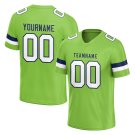 Custom Neon Green Football Jersey Athletic Shirt For Adult Youth   Unisex