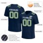 Custom Navy Light Green Football Jersey Player Fans Team Uniforms