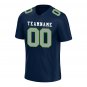 Custom Navy Light Green Football Jersey Player Fans Team Uniforms