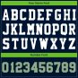 Custom Navy Light Green Football Jersey Player Fans Team Uniforms