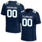 Custom Navy Blue Football Jersey Player Fans Team Uniforms For Adult Youth