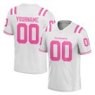 Custom Medium White Football Jersey Athletic Shirt For Adult Youth