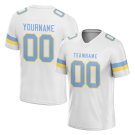 Custom Light White Football Jersey Athletic Shirt For Adult Youth