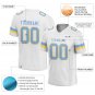 Custom Light White Football Jersey Athletic Shirt For Adult Youth