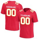 Custom Light Red Football Jersey Player Fans Team Uniforms For Adult Youth
