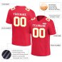 Custom Light Red Football Jersey Player Fans Team Uniforms For Adult Youth