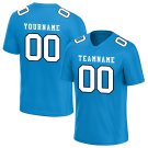 Custom Light Blue Football Jersey Player Fans Team Uniforms For Adult and Youth