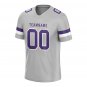 Custom Gray Football Jersey Athletic Shirt For Adult Youth