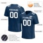 Custom Denim Blue Football Jersey Player Fans Team Uniforms For Adult
