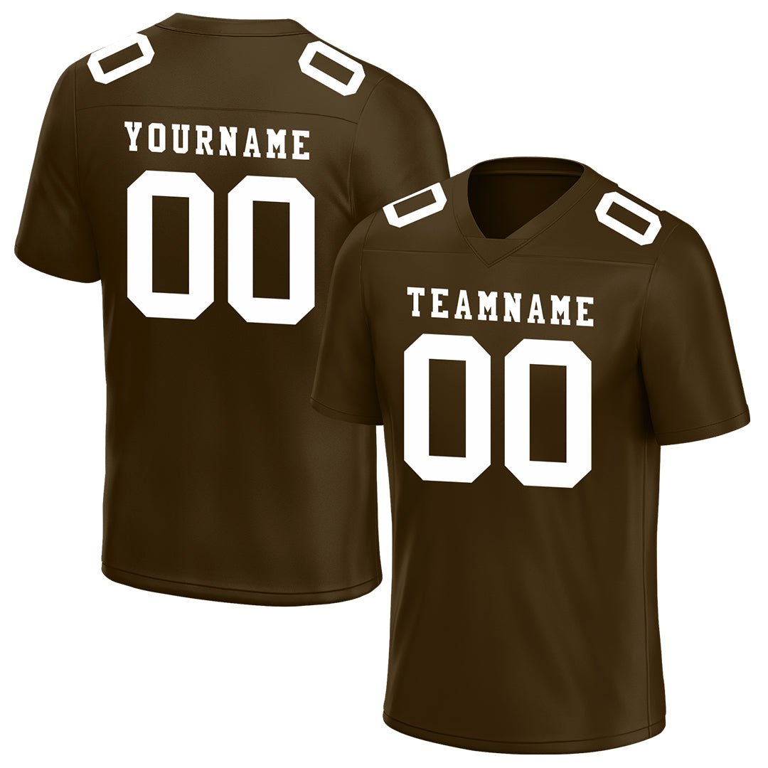 Custom Brown Football Jersey Player Fans Team Uniforms For Adult Youth