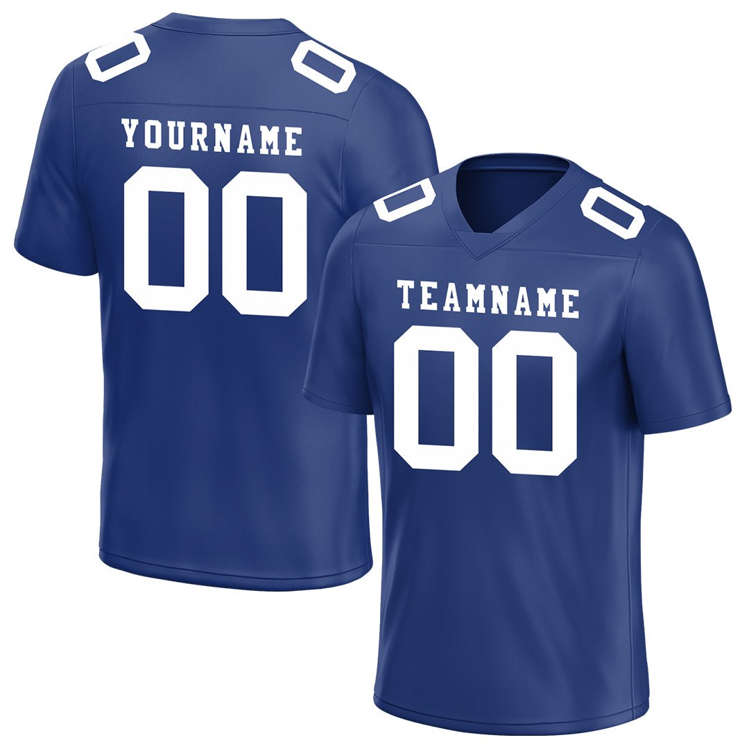 Custom Blue Football Jersey Player Fans Team Uniforms For Adult and Youth