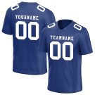 Custom Blue Football Jersey Player Fans Team Uniforms For Adult and Youth
