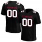 Custom Black Red Football Jersey Player Fans Team Uniforms For Adult Youth