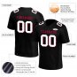 Custom Black Red Football Jersey Player Fans Team Uniforms For Adult Youth