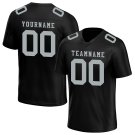 Custom Black Gray Football Jersey Player Fans Team Uniforms For Adult  Youth