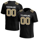 Custom Black Glod Football Jersey Player Fans Team Uniforms For Adult  Youth