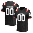Custom Black Football Jersey Athletic Shirt For Adult Youth Unisex