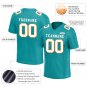 Custom Aqua Football Jersey Player Fans Team Uniforms For Adult Youth
