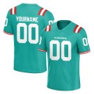 Custom Aqua Football Jersey Athletic Shirt For Adult Youth Unisex