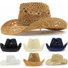 Western Cowboy Hat Wide Brim Sun Protection Jazz Hat Fashion Outdoor Straw Cap