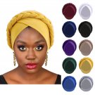 Women's Ethnic Bohemia Twisted Hair Cover Wrap Hat African Pre Tied Turban Hat