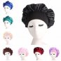 Women Satin Night Sleep Cap Hair Bonnet Hat Silk Head Cover Wide Elastic Band