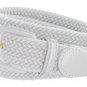 7001 Women's Leather Covered Buckle Woven Elastic Stretch Belt, 1-1/4"" Wide