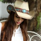 Western Cowboy Hat for Men and Women Retro Rodeo Wild Cowboy Hat - Unisex Summer