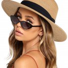 Womens Mens Hats Wide Brim Straw Panama Hat Fedora Summer Beach Sun
