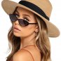 Womens Mens Hats Wide Brim Straw Panama Hat Fedora Summer Beach Sun