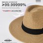 Womens Mens Hats Wide Brim Straw Panama Hat Fedora Summer Beach Sun