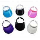 Clear Plastic Sun Visor Hat Transparent Golf Hiking Tennis Beach Summer Fabric