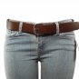 NEW Thick Wide Bonded Leather Belt w/ Removable Silver Buckle 12 Bright Colors!