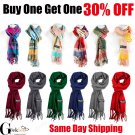 New SOLID 100%CASHMERE winter SCARF High Quality MADE IN SCOTLAND SOFT unisex